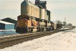 Empty coal train waits in the siding